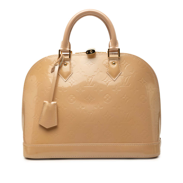 Louis Vuitton Alma PM Cuir verni Monogram Beige