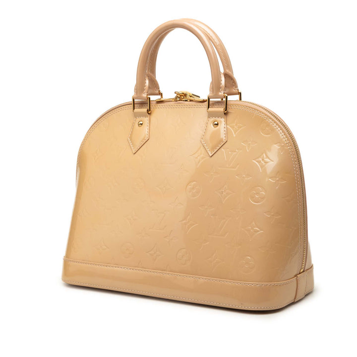 Louis Vuitton Alma PM Cuir verni Monogram Beige