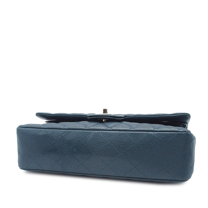 Medium Classic Caviar Double Flap Blue - Gaby Paris