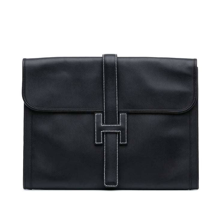 Hermès Swift Jige GM Noir – GABY PARIS Authentique