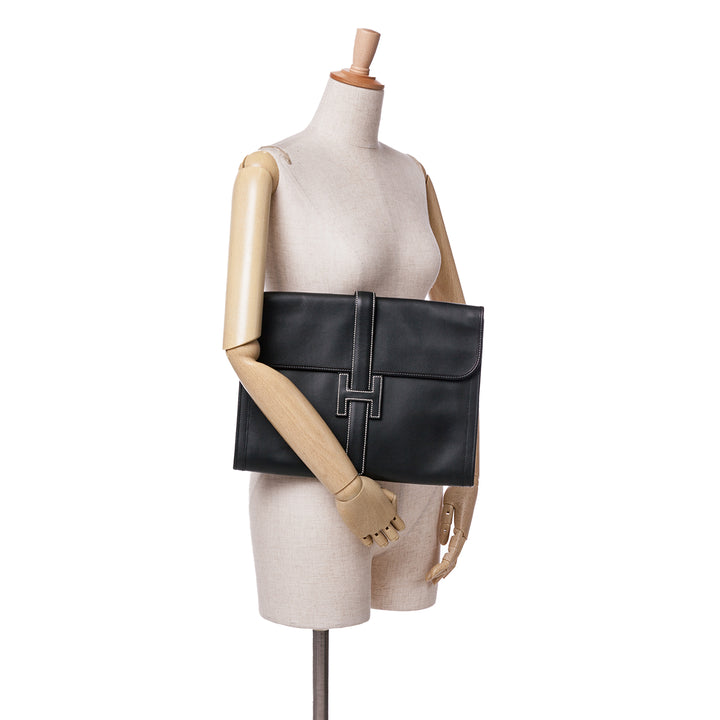 Hermès Swift Jige GM Noir – GABY PARIS Authentique