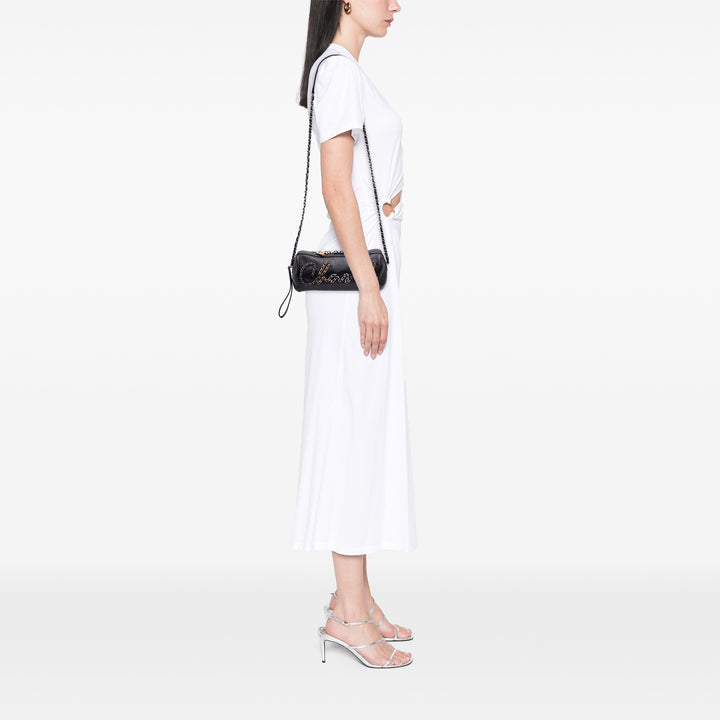 Chanel Cuir de veau Signature Chain Signe Bowling Bag Noir