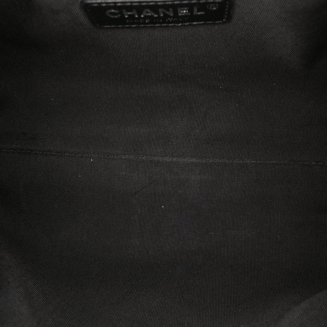Calfskin Signature Chain 20s Bowling Bag Black - Gaby Paris