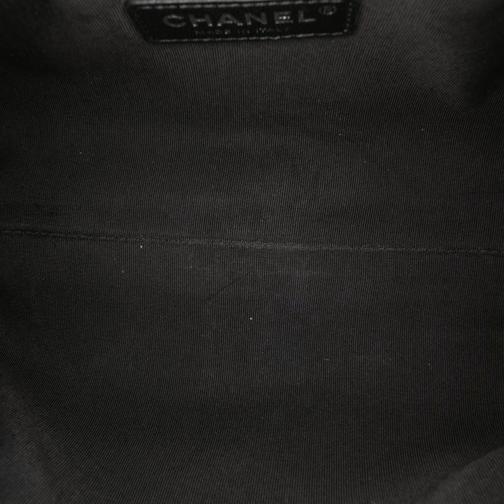 Calfskin Signature Chain 20s Bowling Bag Black - Gaby Paris
