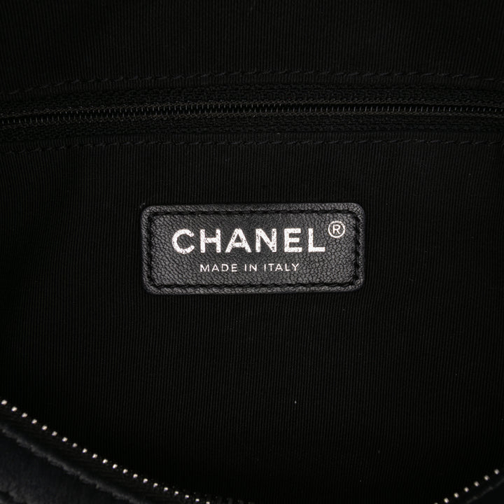 Calfskin Signature Chain 20s Bowling Bag Black - Gaby Paris