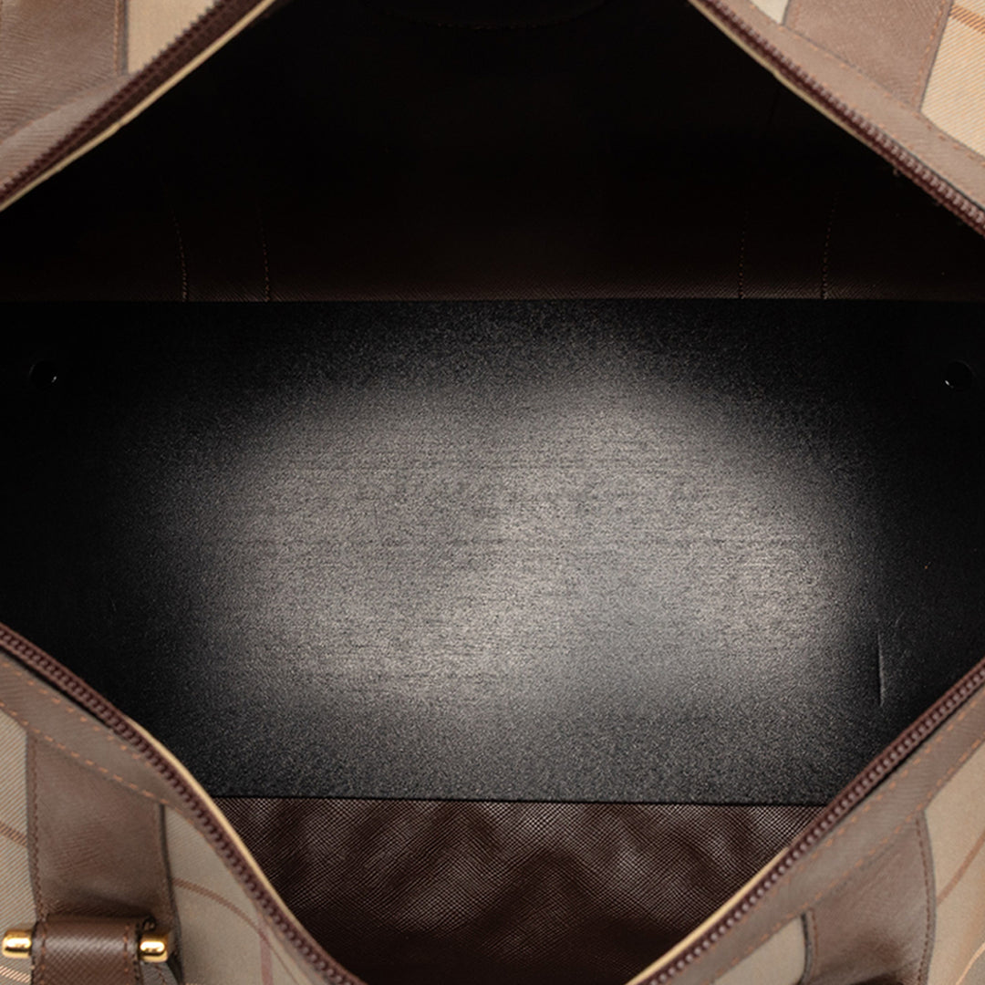 Burberry Vintage Check Toile Boston Sac