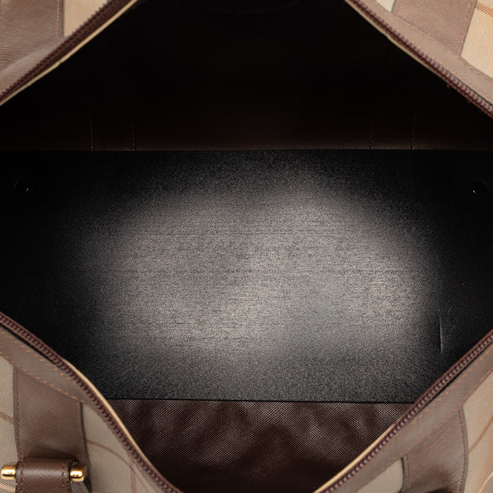 Burberry Vintage Check Toile Boston Sac