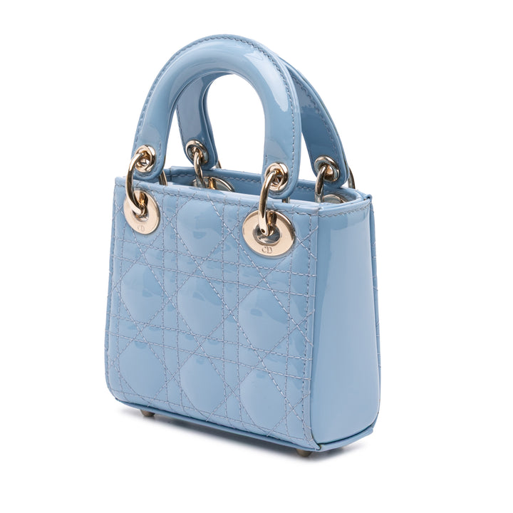 Dior Micro Cuir verni Cannage Lady Dior