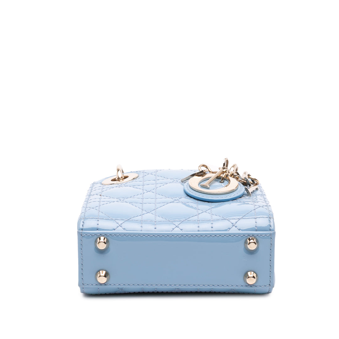Dior Micro Cuir verni Cannage Lady Dior