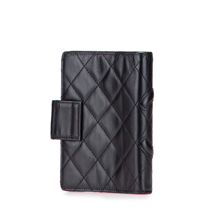 Cambon Ligne Quilted Lambskin Notebook Cover Black - Gaby Paris