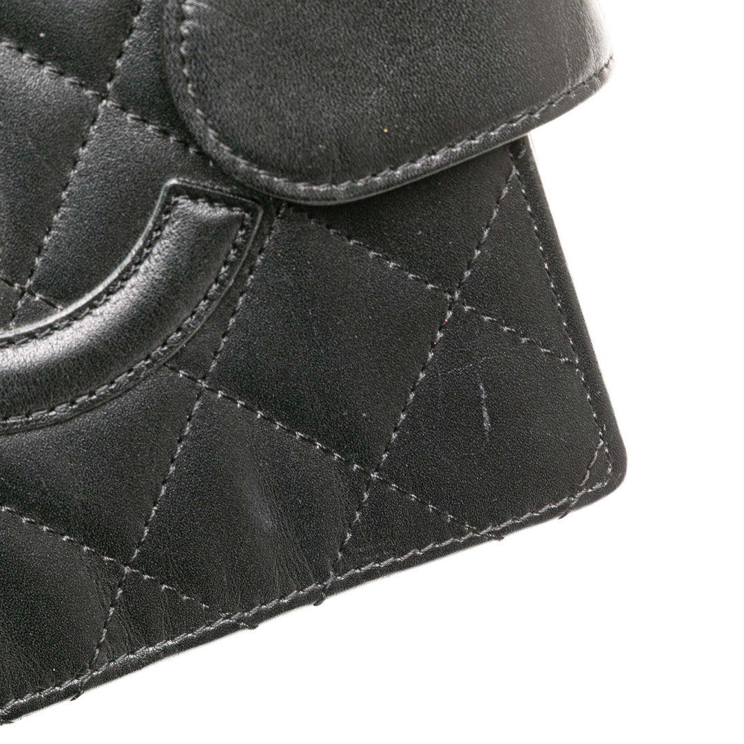 Cambon Ligne Quilted Lambskin Notebook Cover Black - Gaby Paris