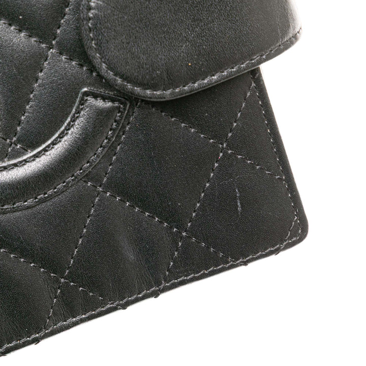 Cambon Ligne Quilted Lambskin Notebook Cover Black - Gaby Paris