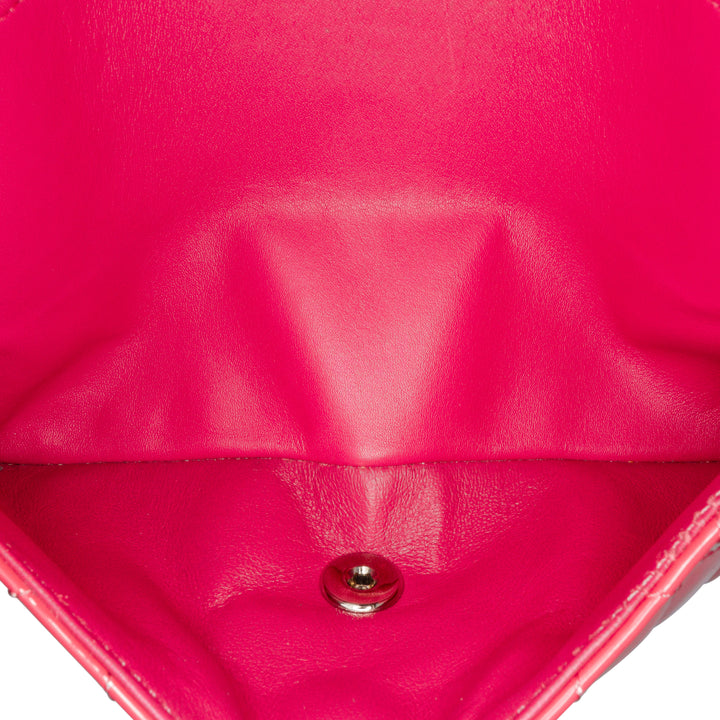 Medium Classic Patent Double Flap Pink - Gaby Paris