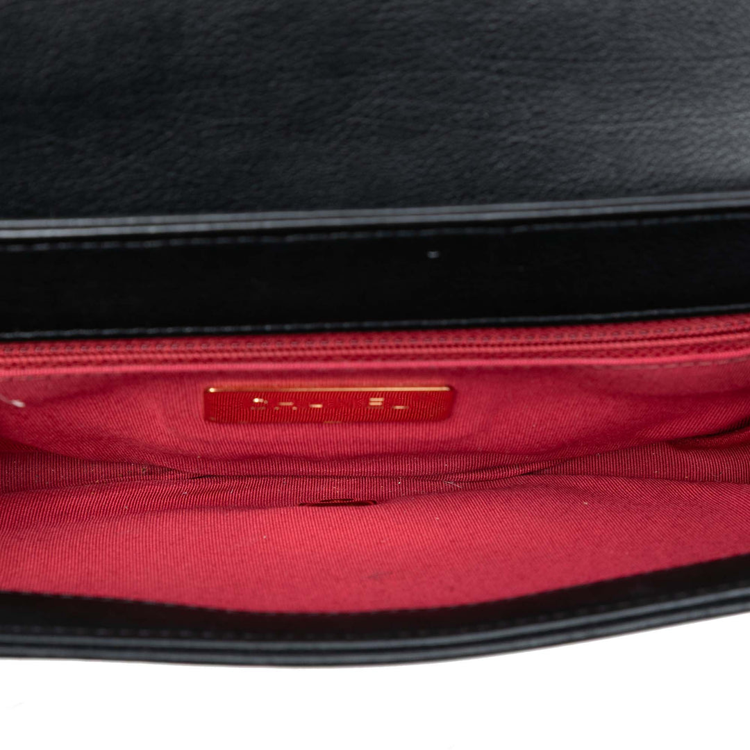 Chanel Small Matelassé Cuir de veau Underline à rabat