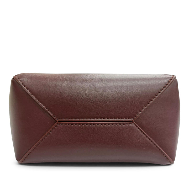 brillant Puzzle Fold Cabas Mini Cuir de veau Rouge