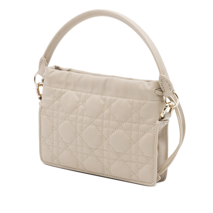 Cannage Milly Sac à cordon Mini Cuir d'agneau Marron