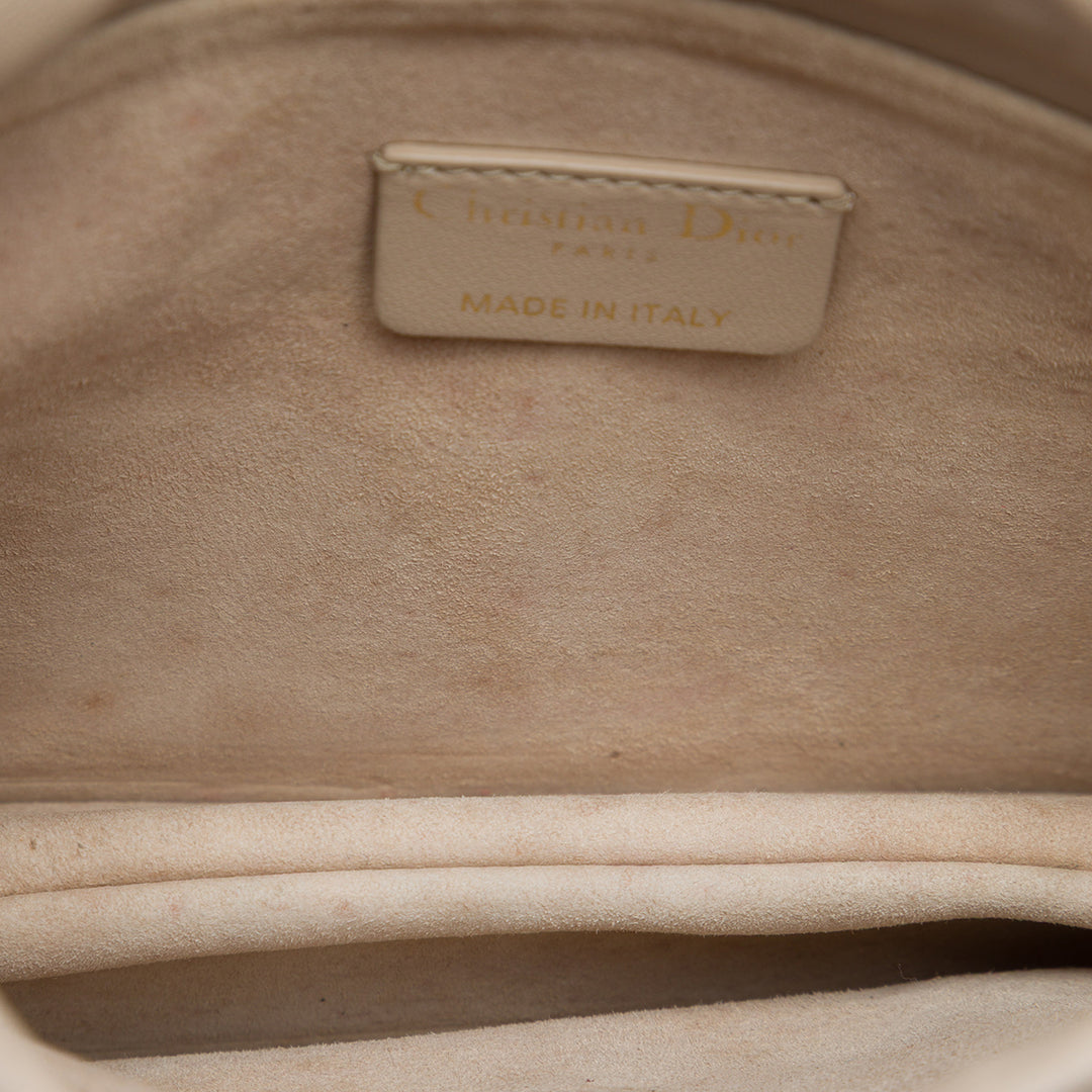 Cannage Milly Sac à cordon Mini Cuir d'agneau Marron