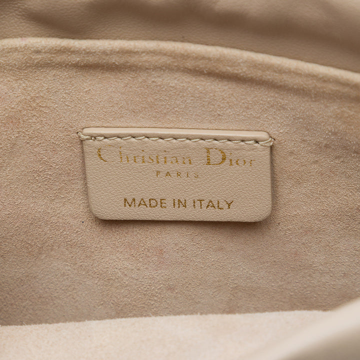 Cannage Milly Sac à cordon Mini Cuir d'agneau Marron