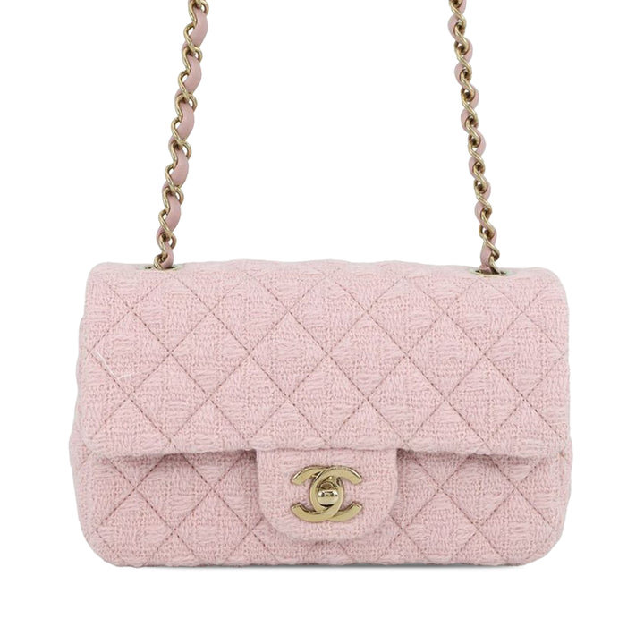 Chanel Mini Classic Rectangular Tweed Simple rabat