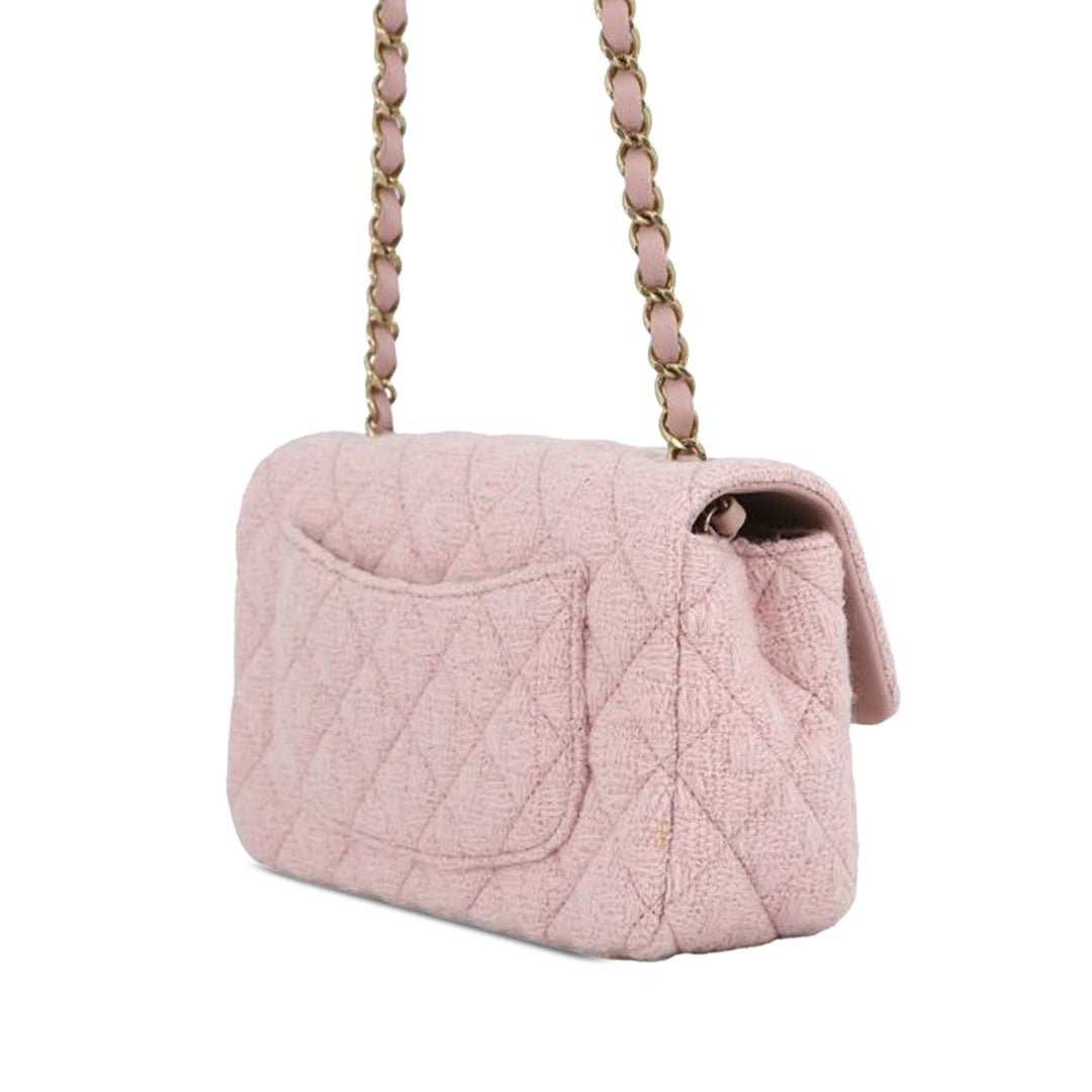 Chanel Mini Classic Rectangular Tweed Simple rabat