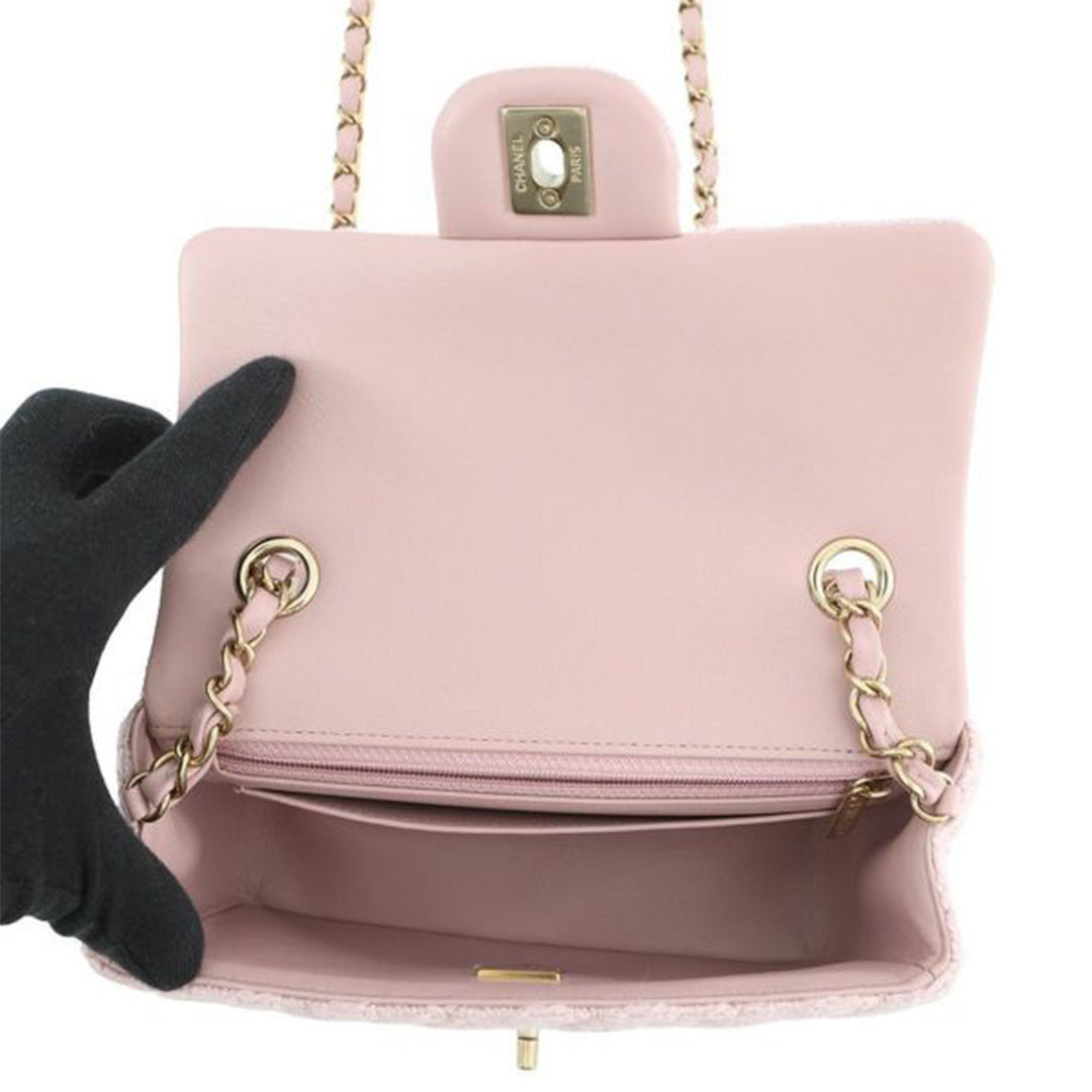 Chanel Mini Classic Rectangular Tweed Simple rabat