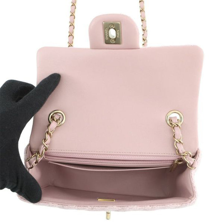 Chanel Mini Classic Rectangular Tweed Simple rabat