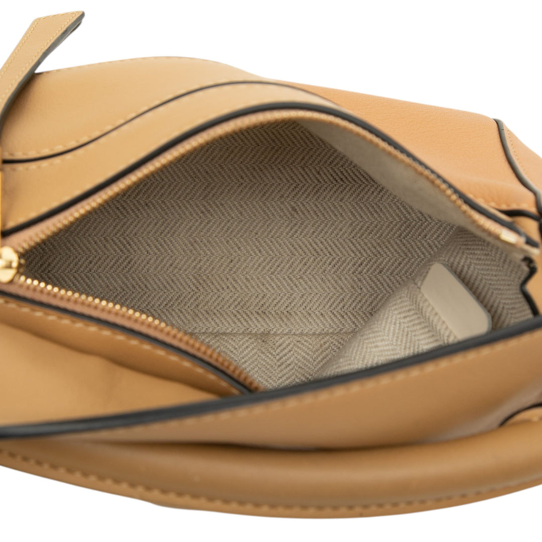 Bicolore Puzzle Sac Mini Cuir de veau Beige