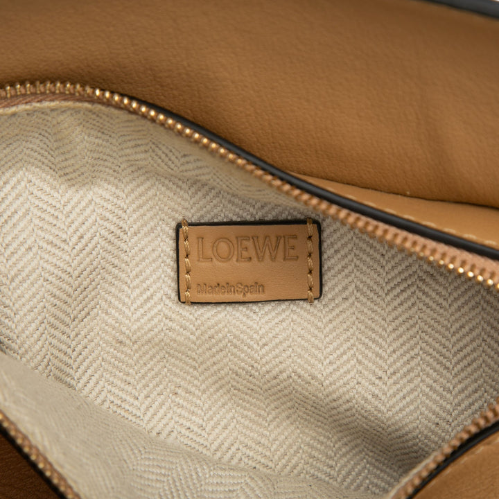 Bicolore Puzzle Sac Mini Cuir de veau Beige