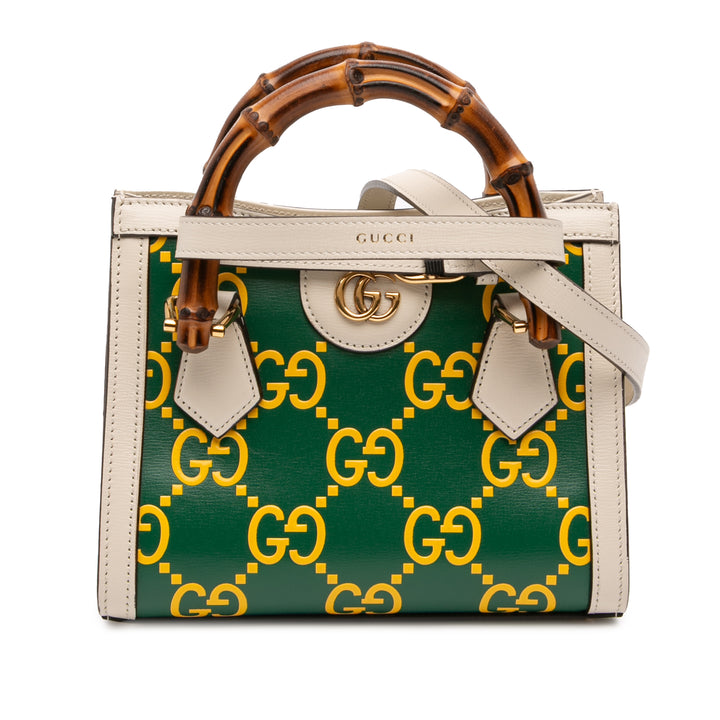 GG Bamboo Diana Sac Mini Cuir de veau Vert