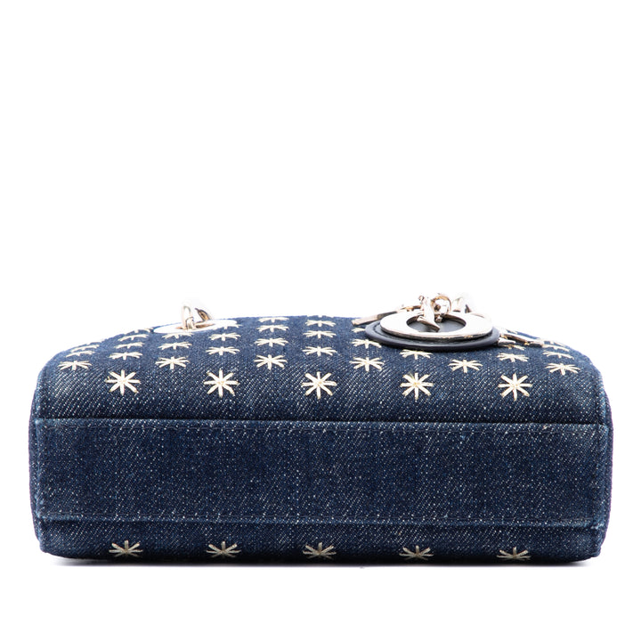 Dior Star brodé Lady D Joy Micro Jean Bleu – vue 3 – GABY PARIS