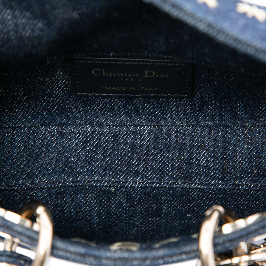 Dior Star brodé Lady D Joy Micro Jean Bleu – vue 4 – GABY PARIS