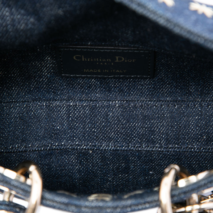 Dior Star brodé Lady D Joy Micro Jean Bleu – vue 4 – GABY PARIS