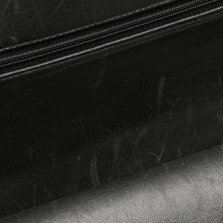 Medium Classic Lambskin Double Flap Black - Gaby Paris