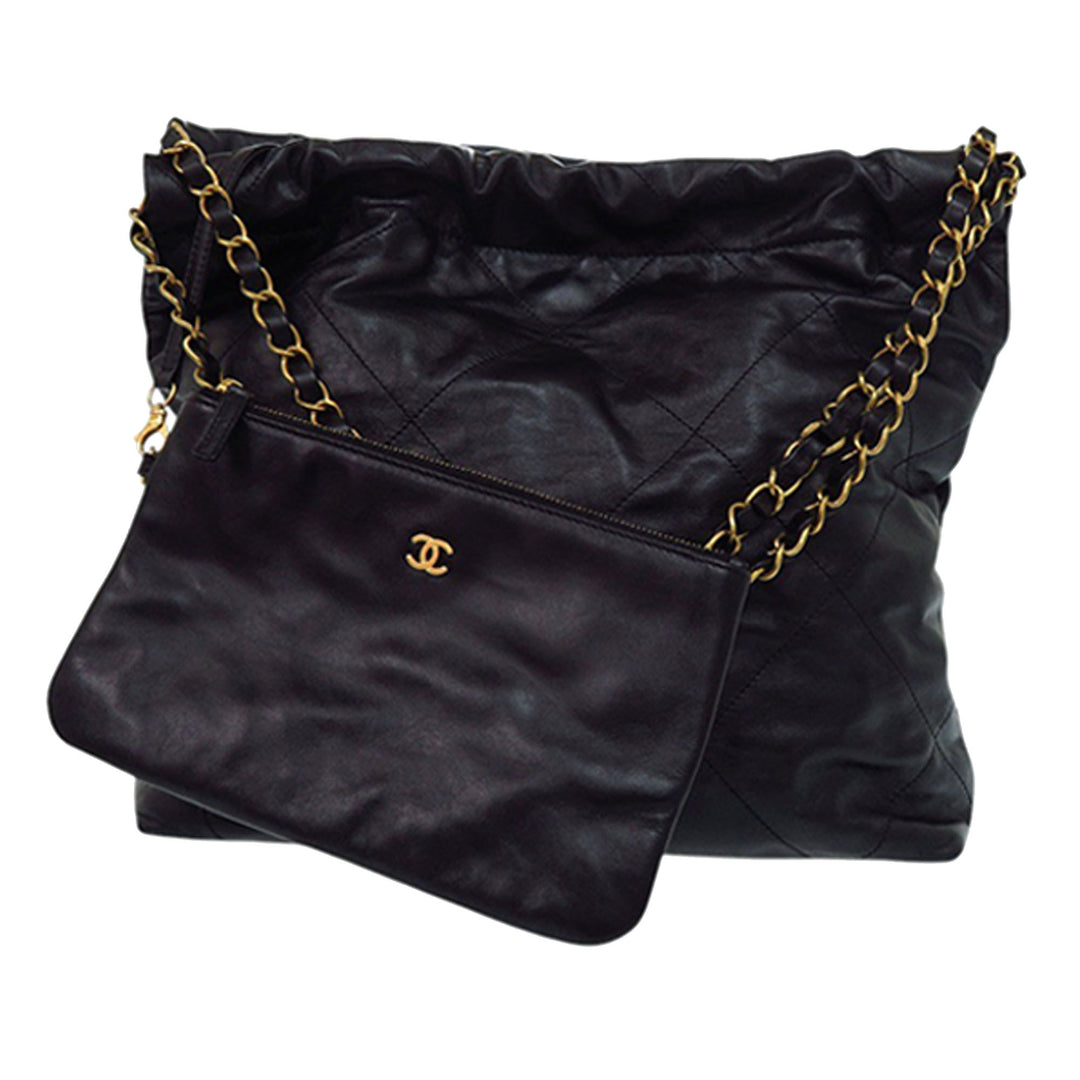 Chanel Small Matelassé brillant Cuir de veau 22 Sac à main