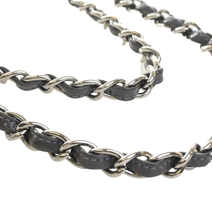Chanel Jumbo Classic Striped Cuir verni Double rabat