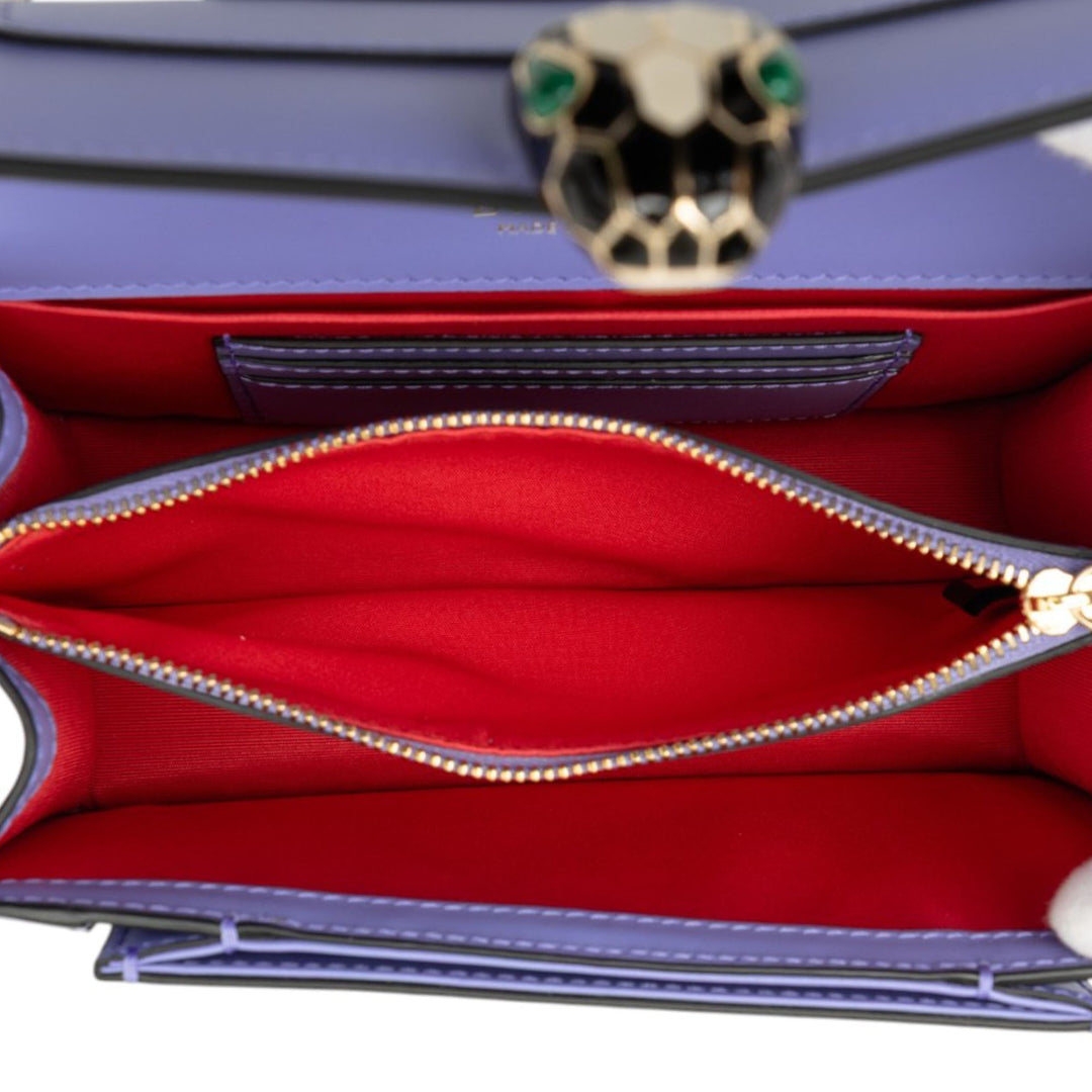 Serpenti Forever Sac Cuir de veau Violet
