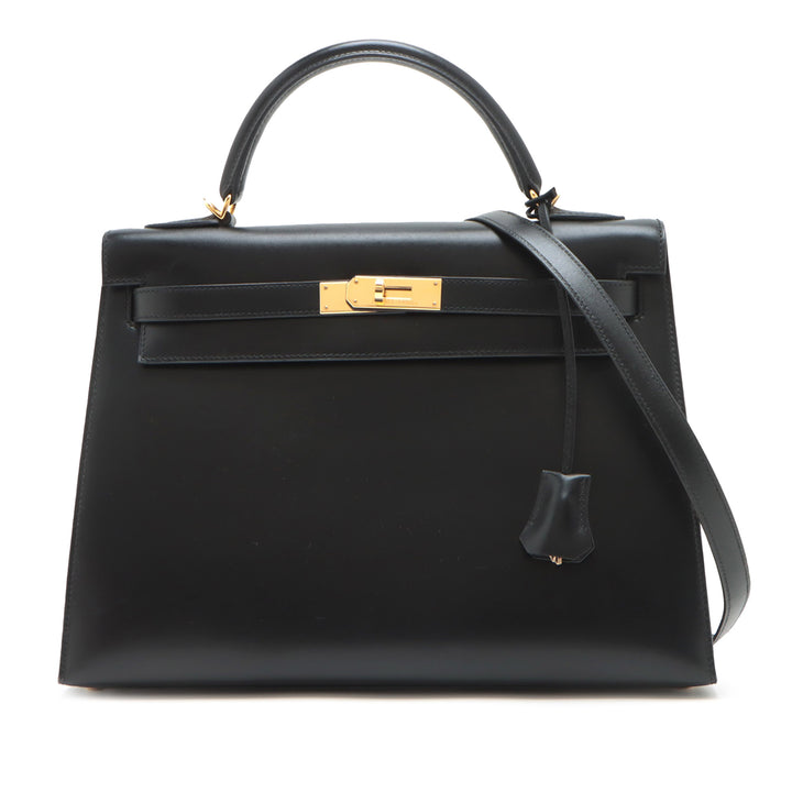 Hermès Boîte Veau Kelly II Sellier 32 Noir