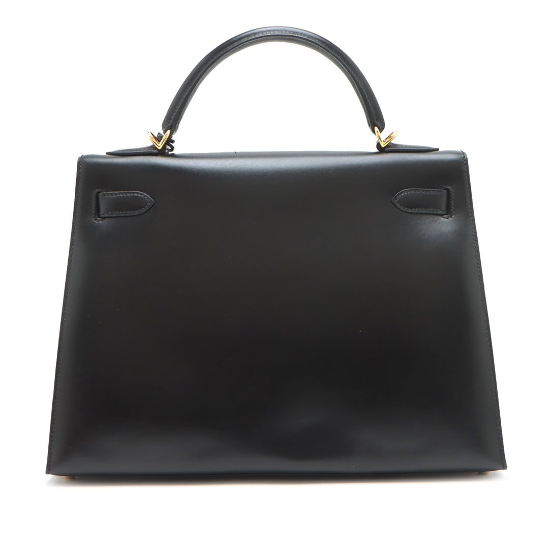 Hermès Boîte Veau Kelly II Sellier 32 Noir
