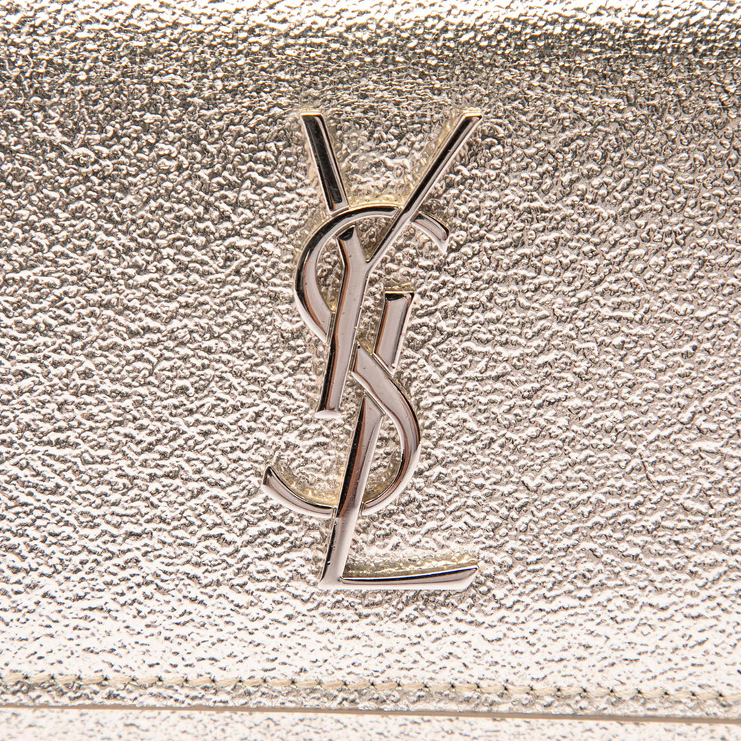 Métallisé Sunset Wallet on Chain Mini Cuir de veau Doré