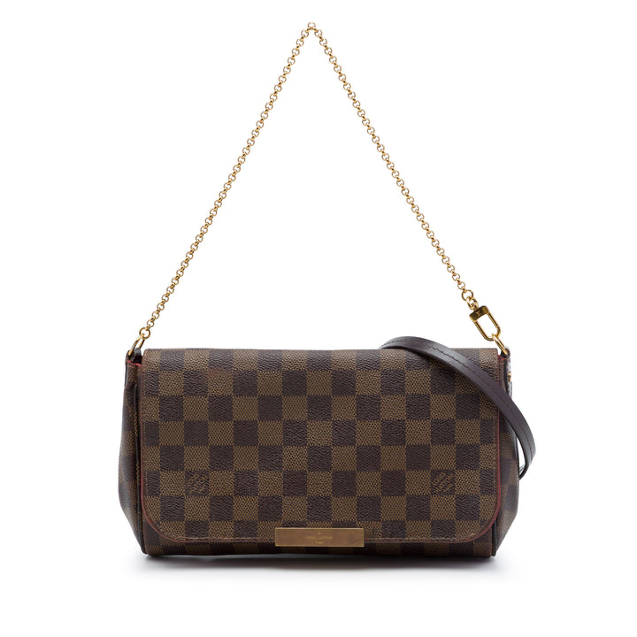 Louis Vuitton Favorite MM Damier Ébène Marron – vue principale – GABY PARIS