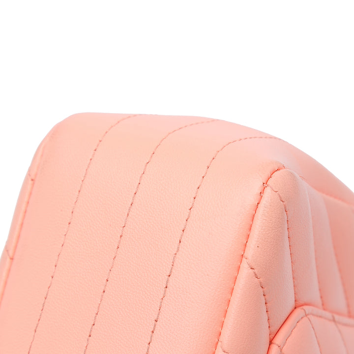 Mini Rectangular Classic Chevron Lambskin Single Flap Pink - Gaby Paris