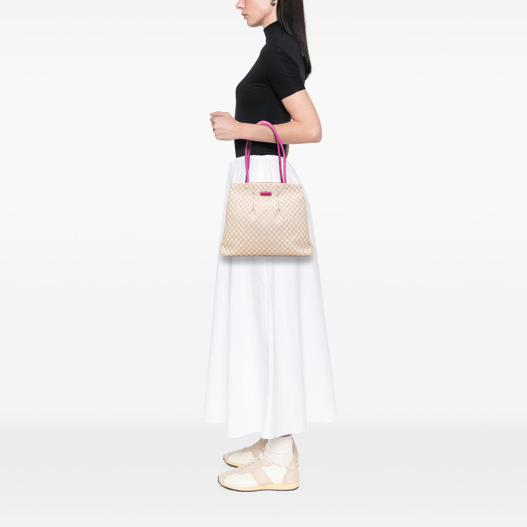 Macadam Canvas Clasp Tote Brown - Gaby Paris