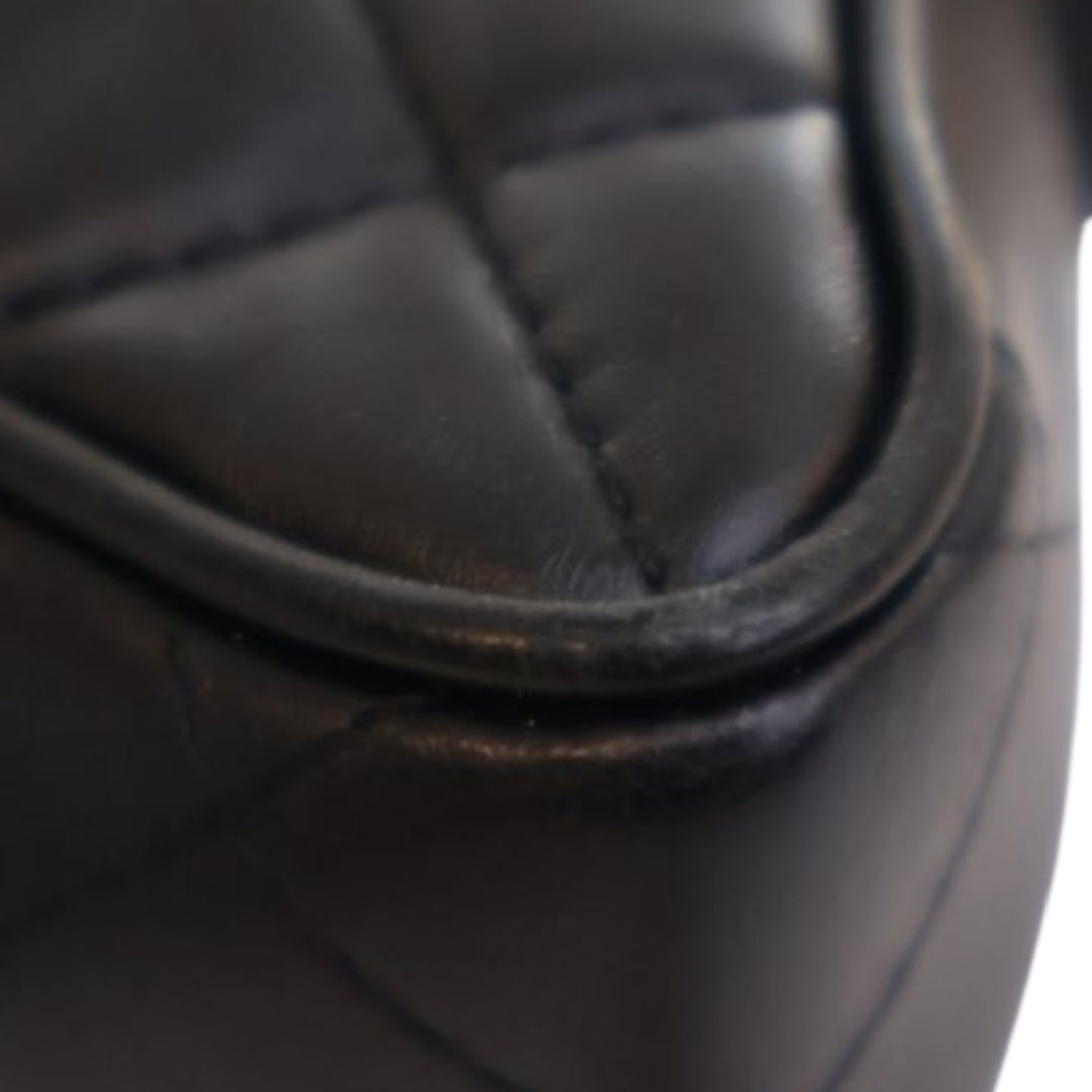 Matelassé Walk Of Fame Star Sac Cuir d'agneau Noir