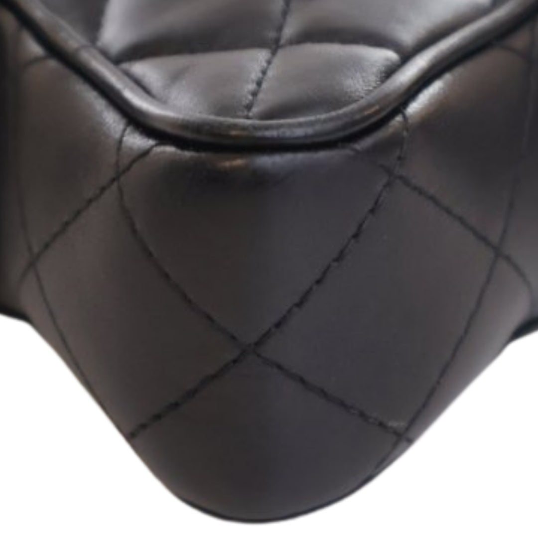 Matelassé Walk Of Fame Star Sac Cuir d'agneau Noir