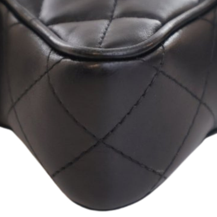 Matelassé Walk Of Fame Star Sac Cuir d'agneau Noir