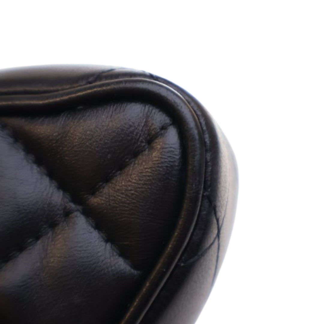 Matelassé Walk Of Fame Star Sac Cuir d'agneau Noir
