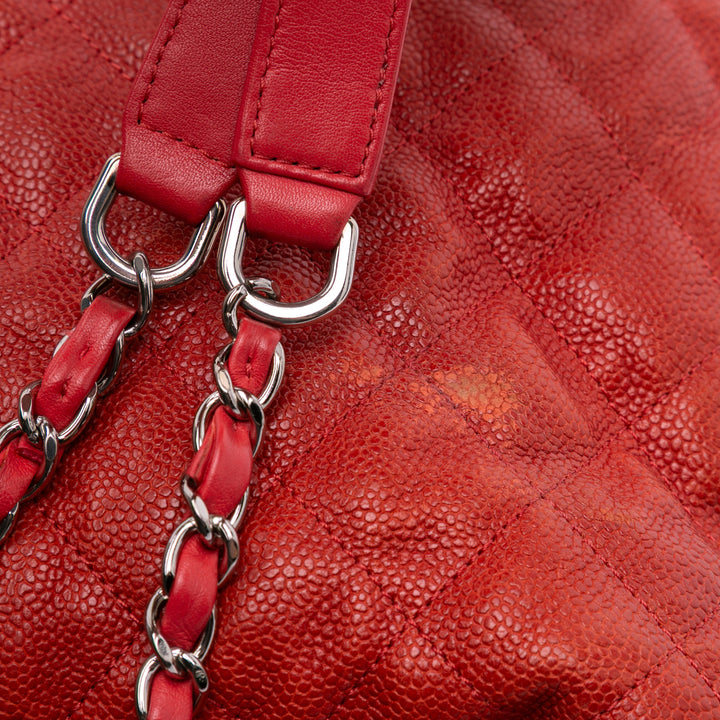 Quilted Caviar French Riviera Hobo Red - Gaby Paris