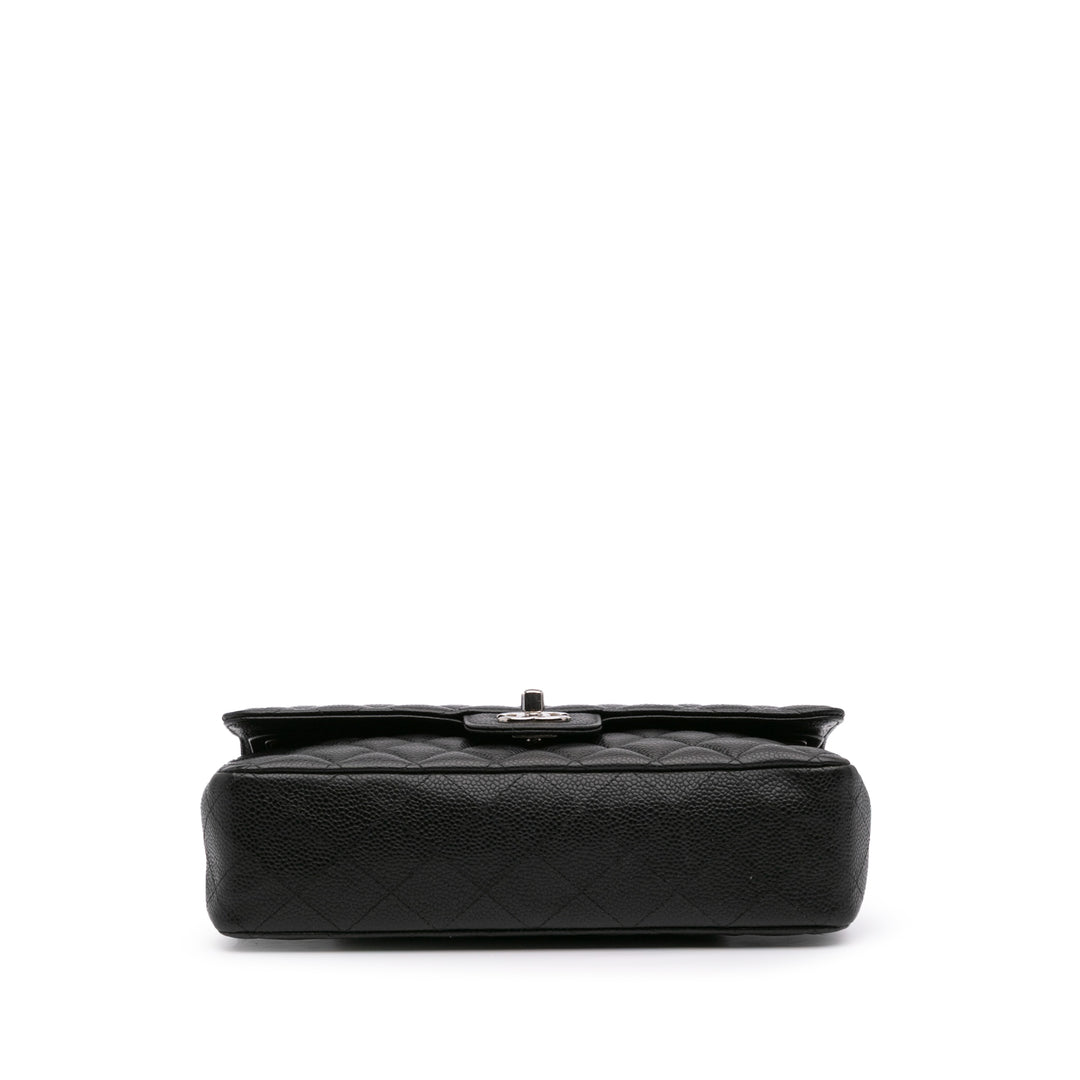 Medium Classic Caviar Double Flap Black - Gaby Paris