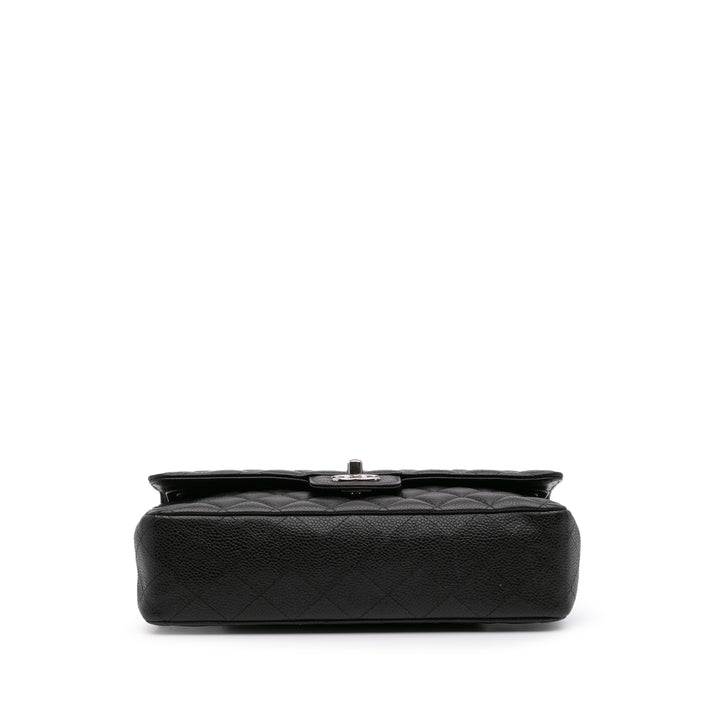 Medium Classic Caviar Double Flap Black - Gaby Paris