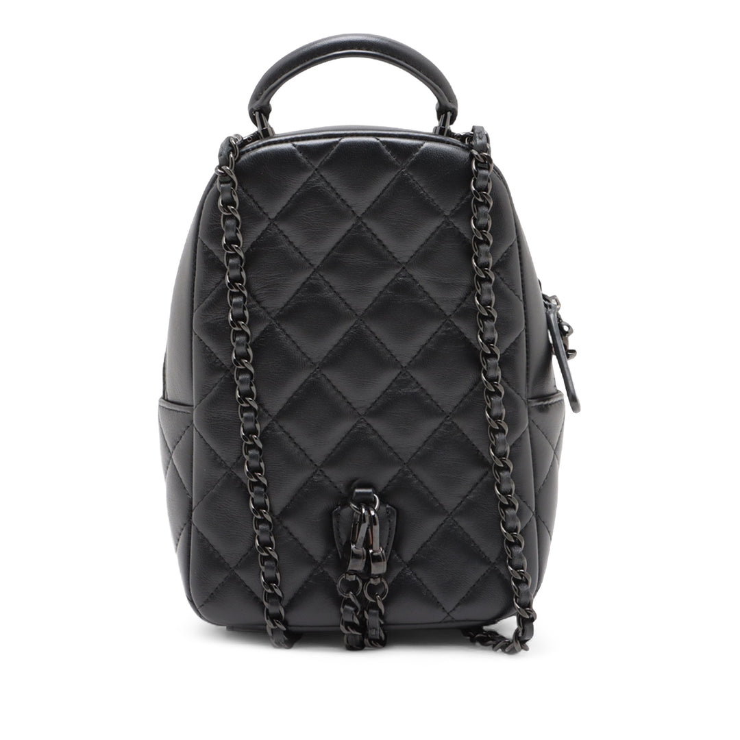 Chanel CC Matelassé Cuir d’agneau Sac à dos